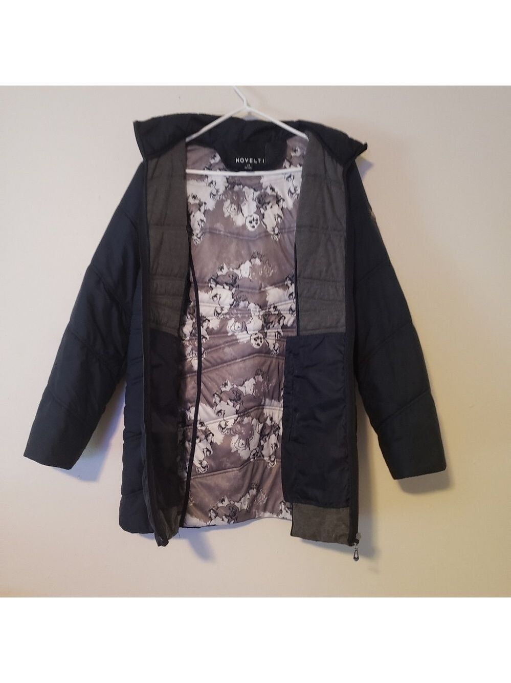 Novelti long hooded coat - Picture 9 of 10